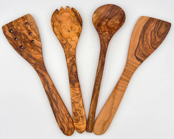 Authentic Tunisian Olive Wood Utensils – Durable, Stylish, and Versatile. Perfect for cooking, baking, stirring, and serving. Heat-resistant, nonporous, and chemical-free—safe for everyday use. A great gift for weddings, housewarmings, or holidays. Add rustic charm and elegance to your kitchen today!