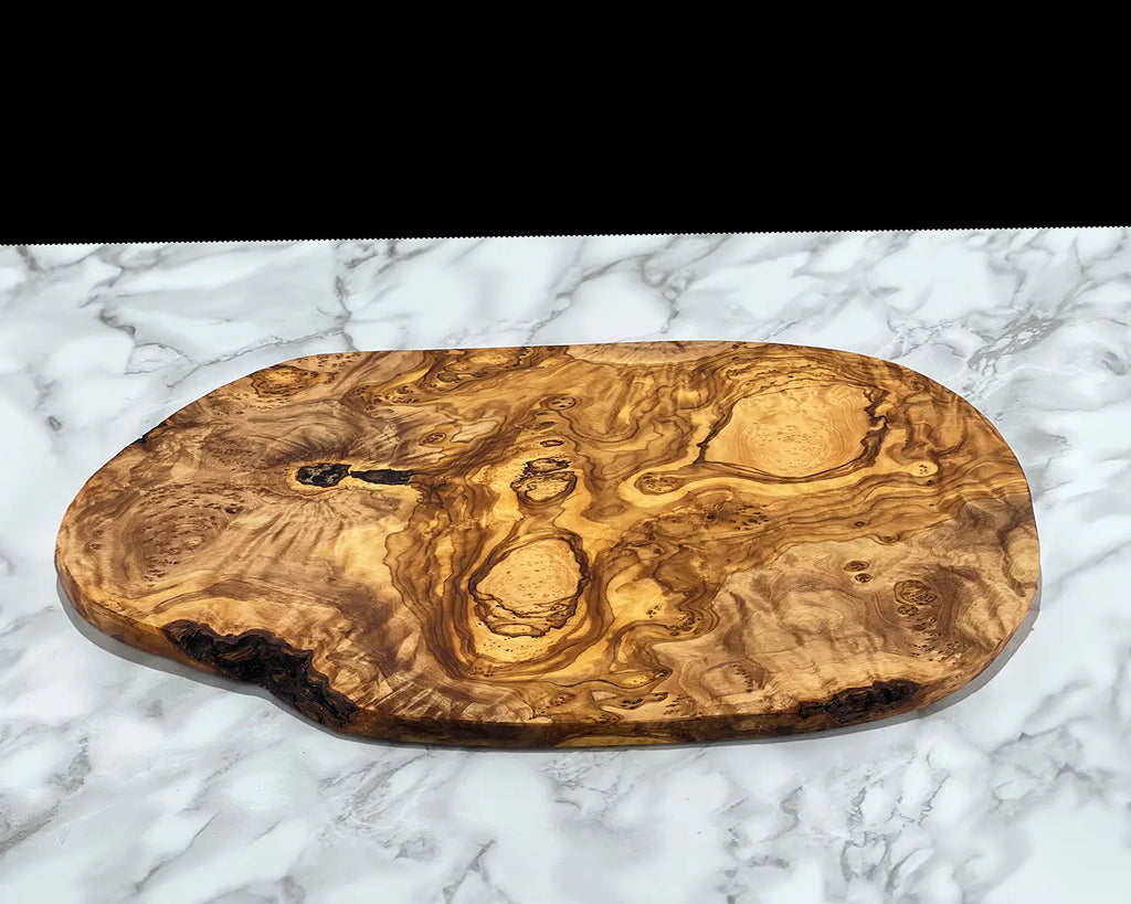 Olive Wood Cutting Board Live Edge Large - Olive Wood Charcuterie Board - Rustic Wood Board - Large Olive Board Gift